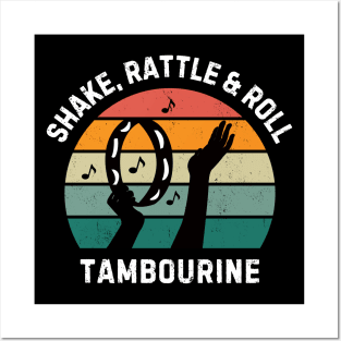 Shake, Rattle & Roll Tambourine - tambourine player Posters and Art